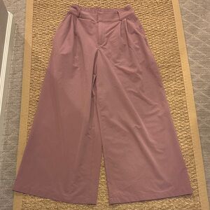 ALO Yoga Mauve Wide-Leg Trousers